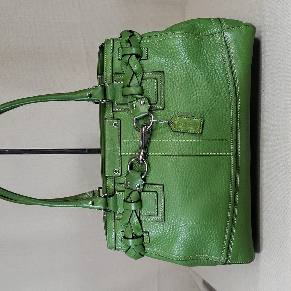 COACH HAMPTON PEBBLED LEATHER SATCHEL BFPM-01-132
